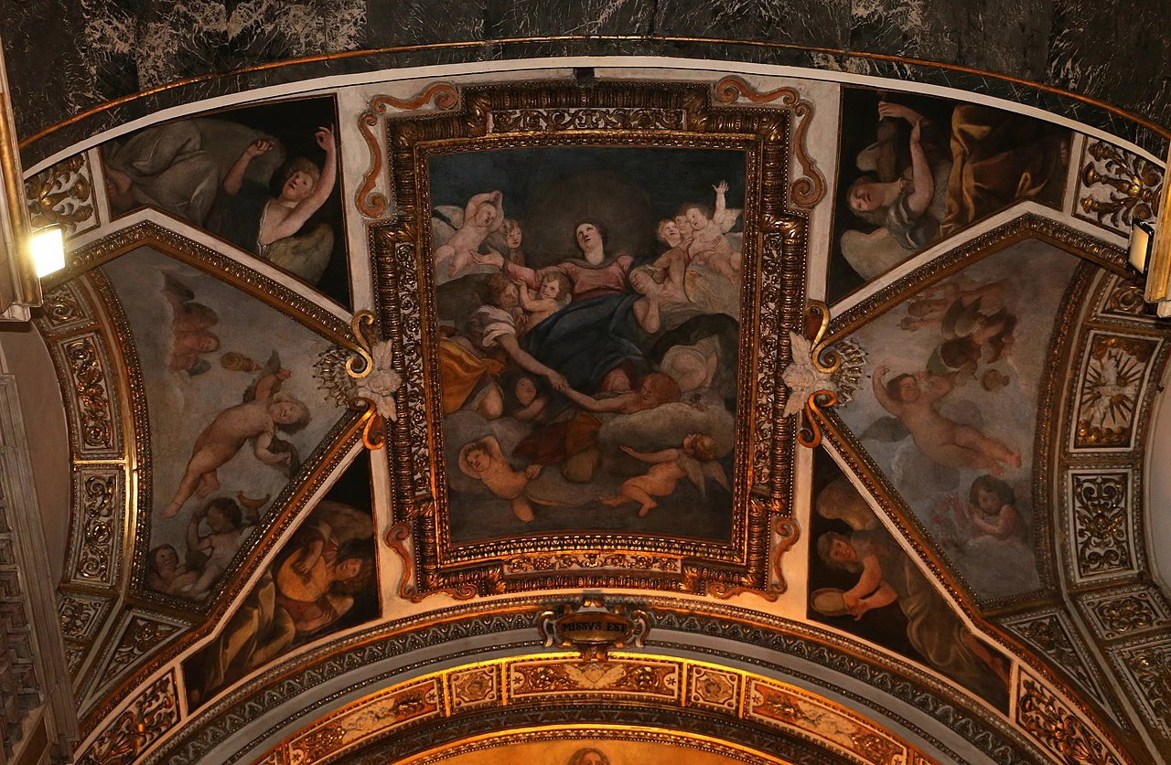 Maria assunta tra angeli - Santa Maria della Pace, Roma, dettaglio